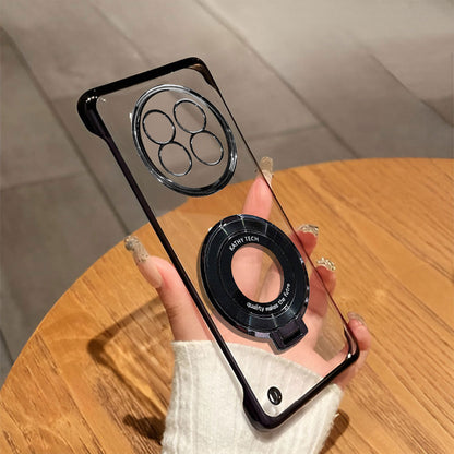 Realme 13 Pro+ 5G Phone case with ring holder held by a hand on a wooden surface