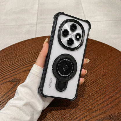 Oppo F31 Pro 5G Luxury Four Corner Invincible Bracket Ring Stand Case