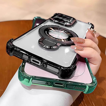 Oppo Reno14 5G Original Luxury Magnifier Ring Stand Shockproof Airbags Corner
