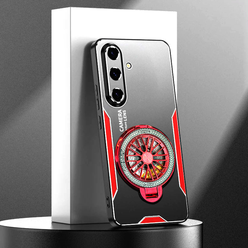 Samsung Galaxy A16 5G Stress Buster Wheel Aluminium Metal Scratch Resistant Back Case