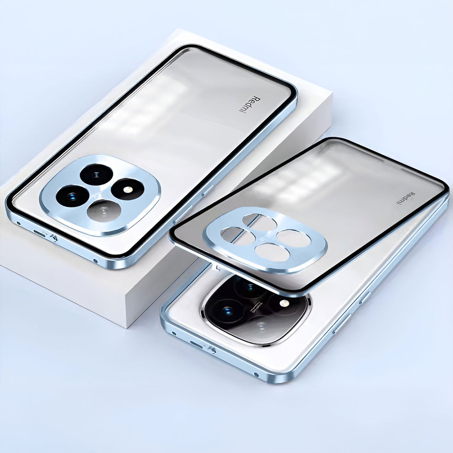 Redmi Note 15 Pro+ 5G Aluminium Metal Bumper Shield Transparent Back Case