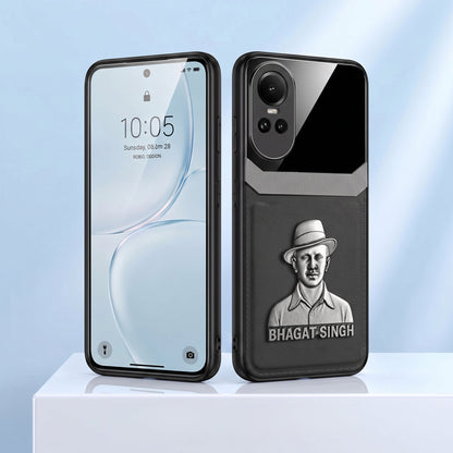 Oppo Reno 10 5G Shaheed Bhagat Singh 3D Metal Leather Back Case
