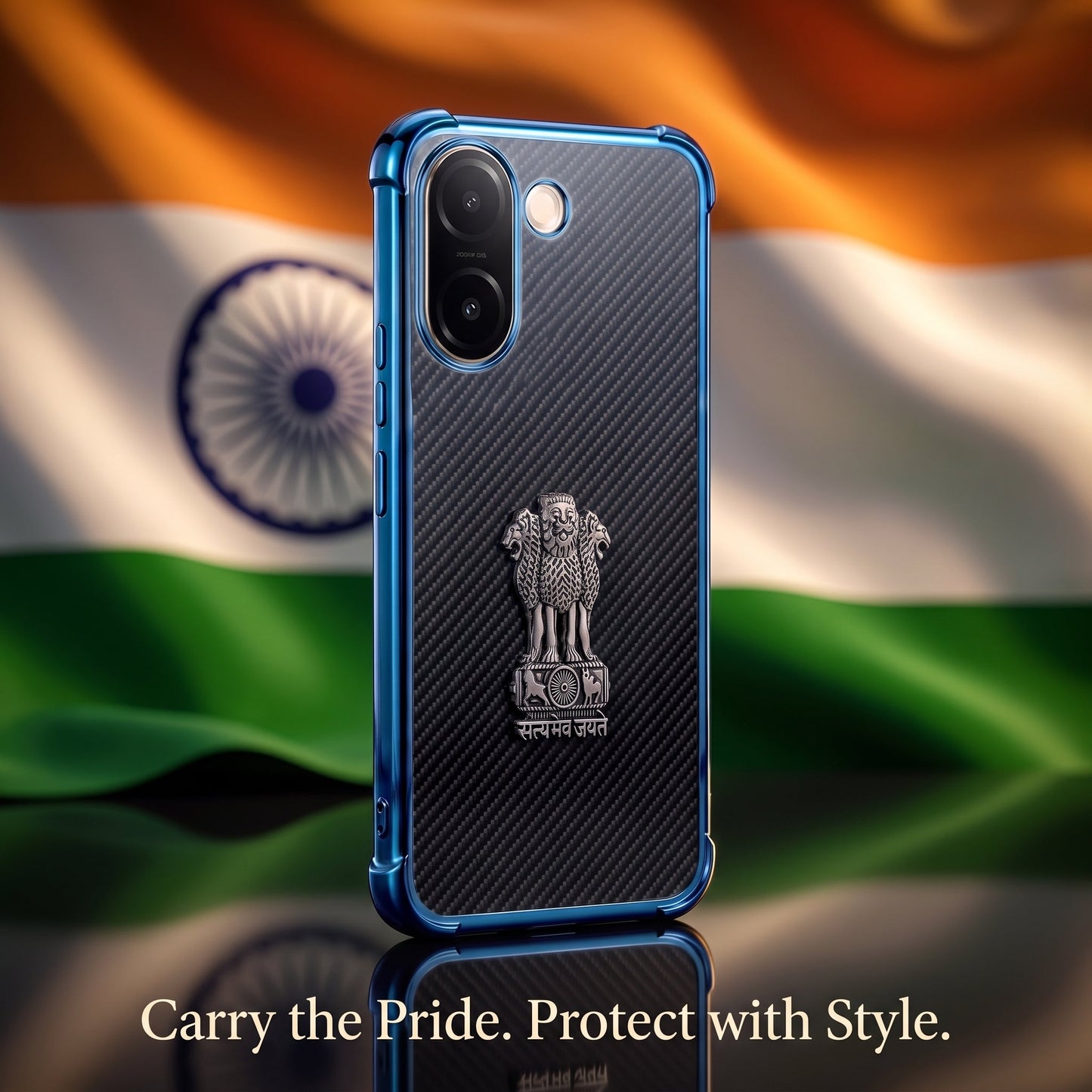 Vivo V60e 5G Satyamev Jayate 3D Metal Emblem Back Case
