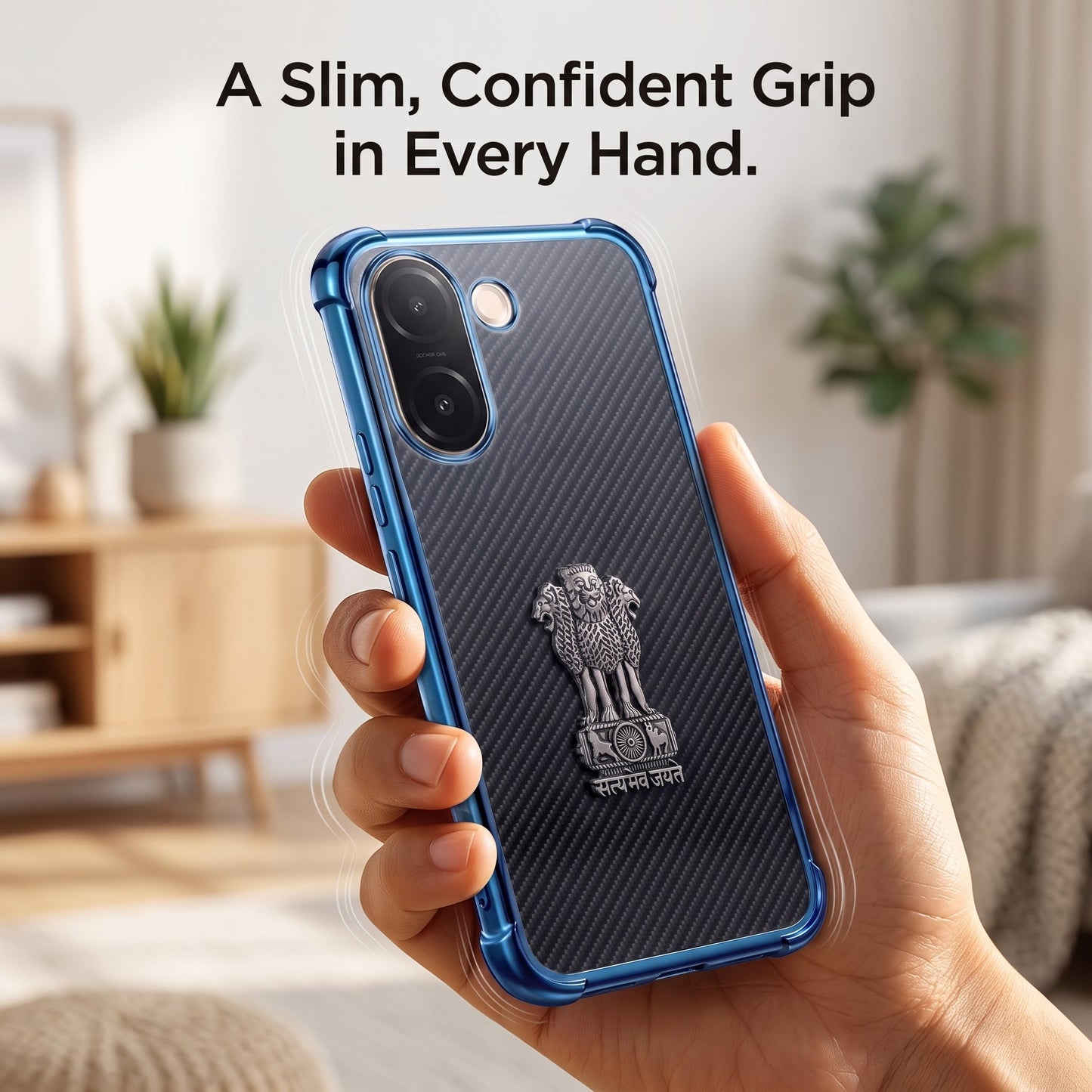 Vivo V60e 5G Satyamev Jayate 3D Metal Emblem Back Case