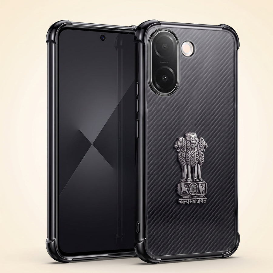 Vivo V60e 5G Satyamev Jayate 3D Metal Emblem Back Case