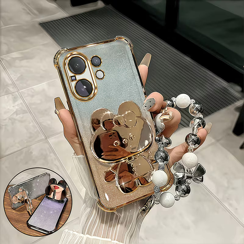 Vivo V60 5G Minimal Rabbit Design with Luxury Strap Phone Case