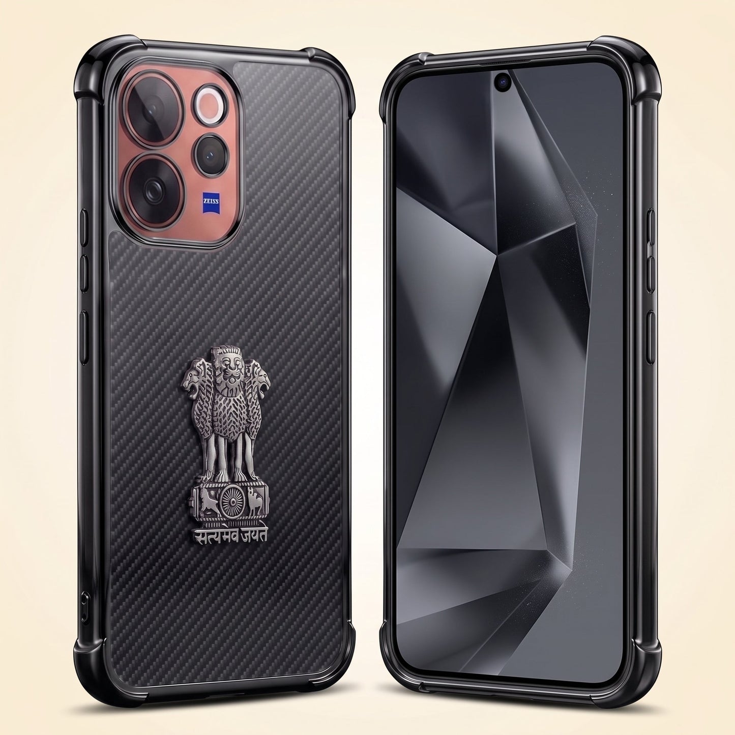 Vivo V70 5G Satyamev Jayate 3D Metal Emblem Back Case